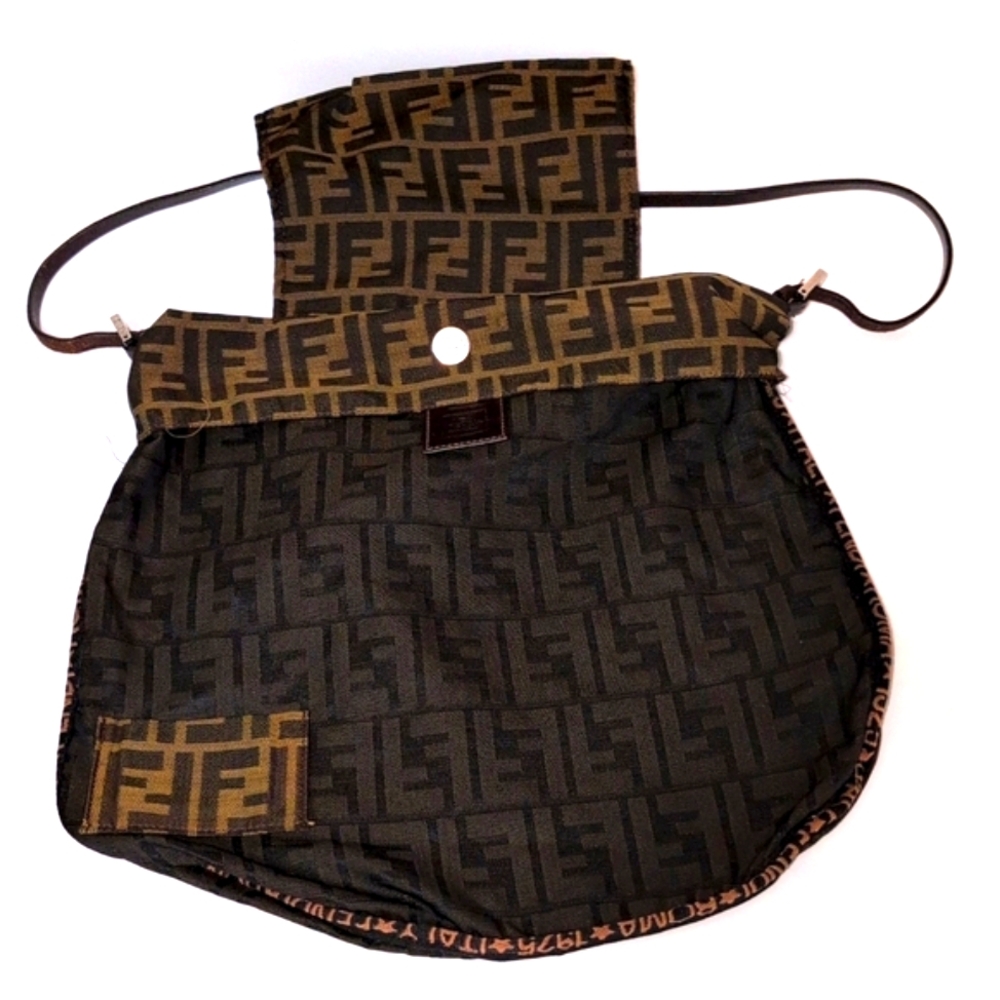 FENDI Zucca Canvas Shoulder Bag - Picture 12 of 15